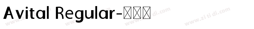 Avital Regular字体转换
